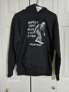 Unknown brand small unisex black Bigfoot hoodie